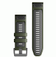 QuickFit® 22 Watch Bands - Moss/Graphite Silicone - 010-13280-07 - Garmin